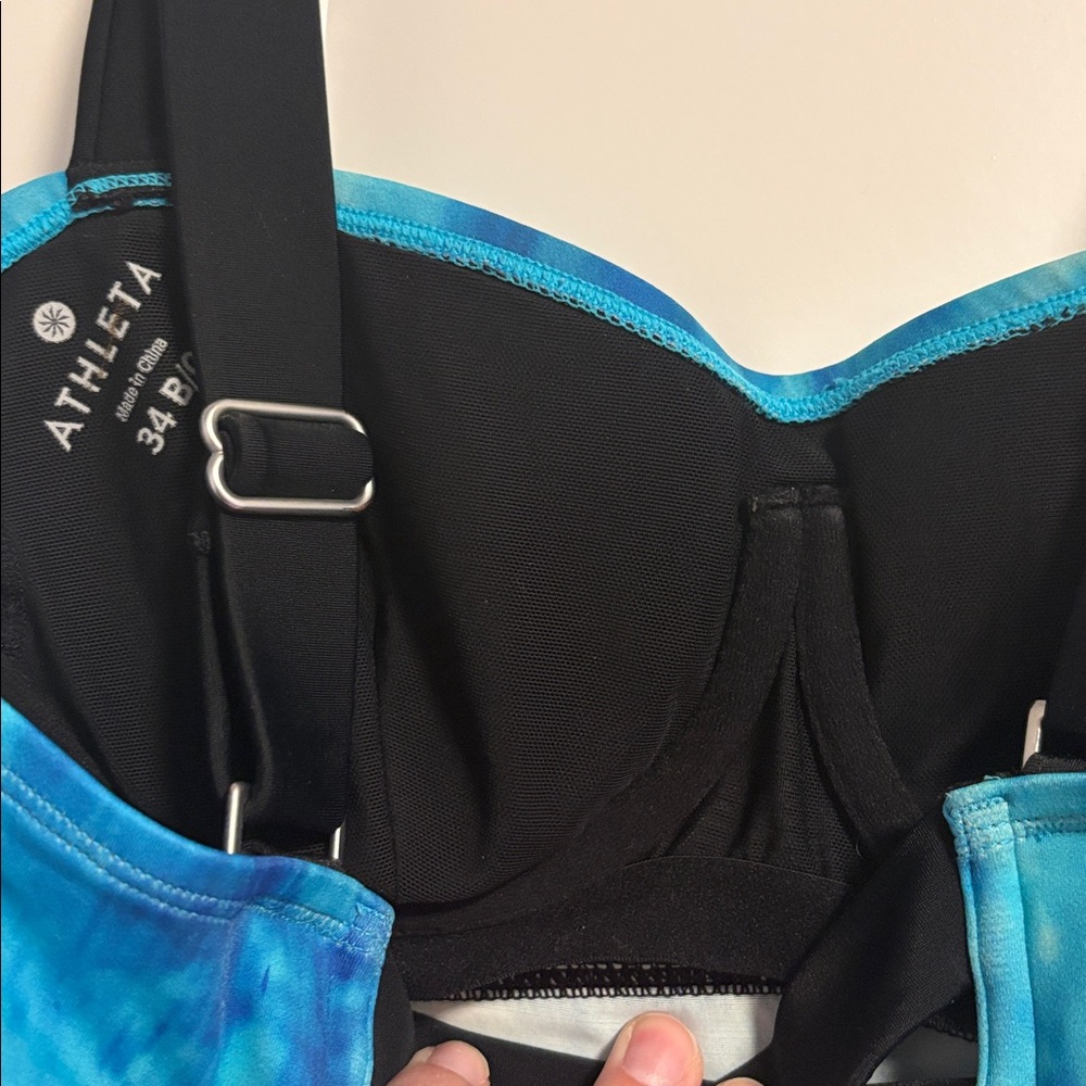 NEW [Athleta] Bali Pura Bra Tankini Swimsuit Swim Top in Bora Blue Women’s 34B/C - Picture 9 of 12